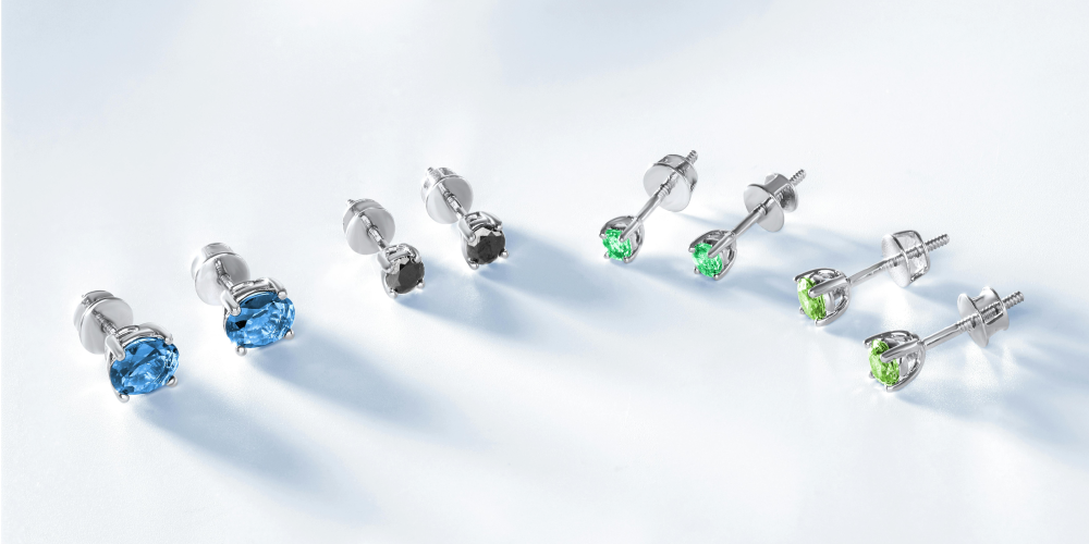 boucles d'oreilles saphir