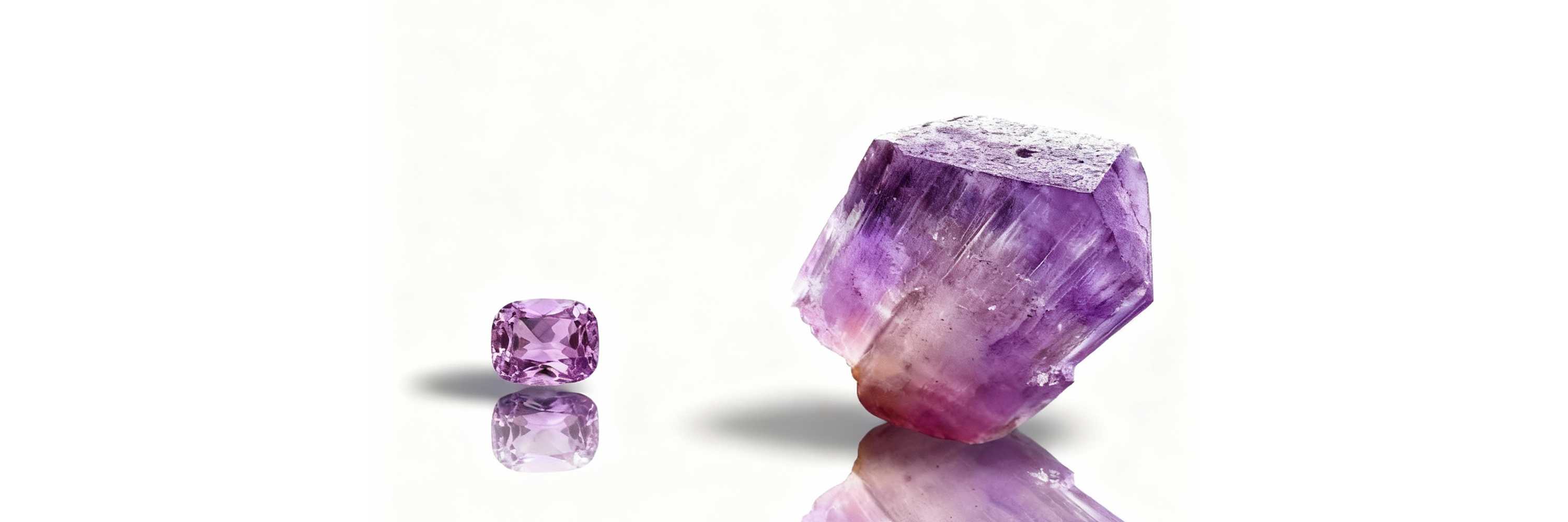 kunzite avec pierre naturelle