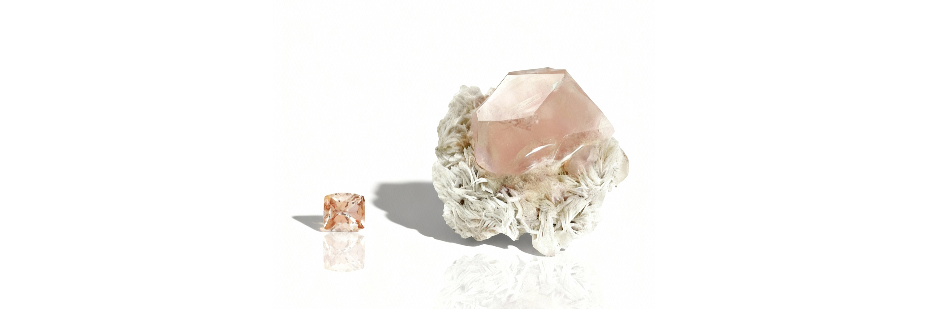 morganite avec pierre naturelle