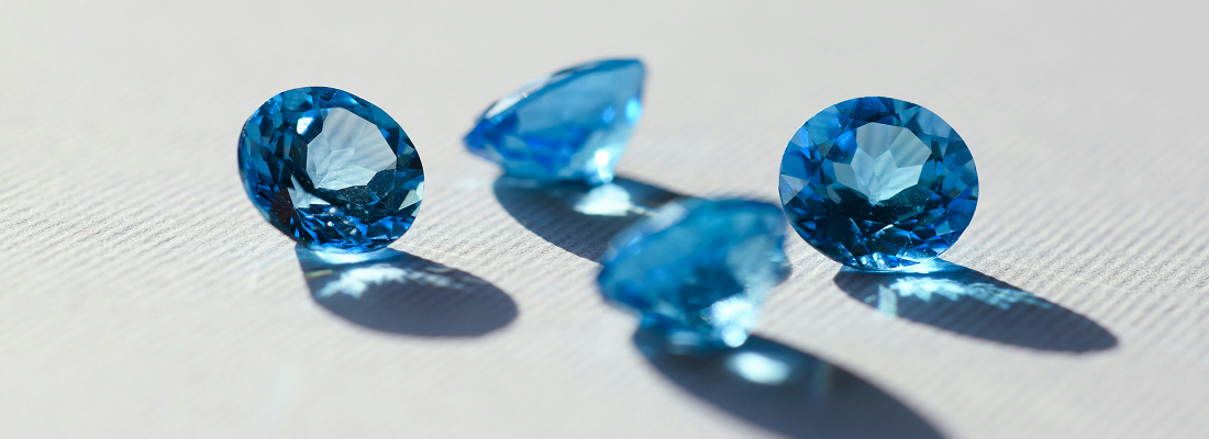 saphir bleu naturel
