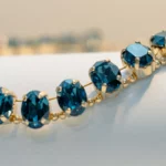bracelet en or avec saphir bleu