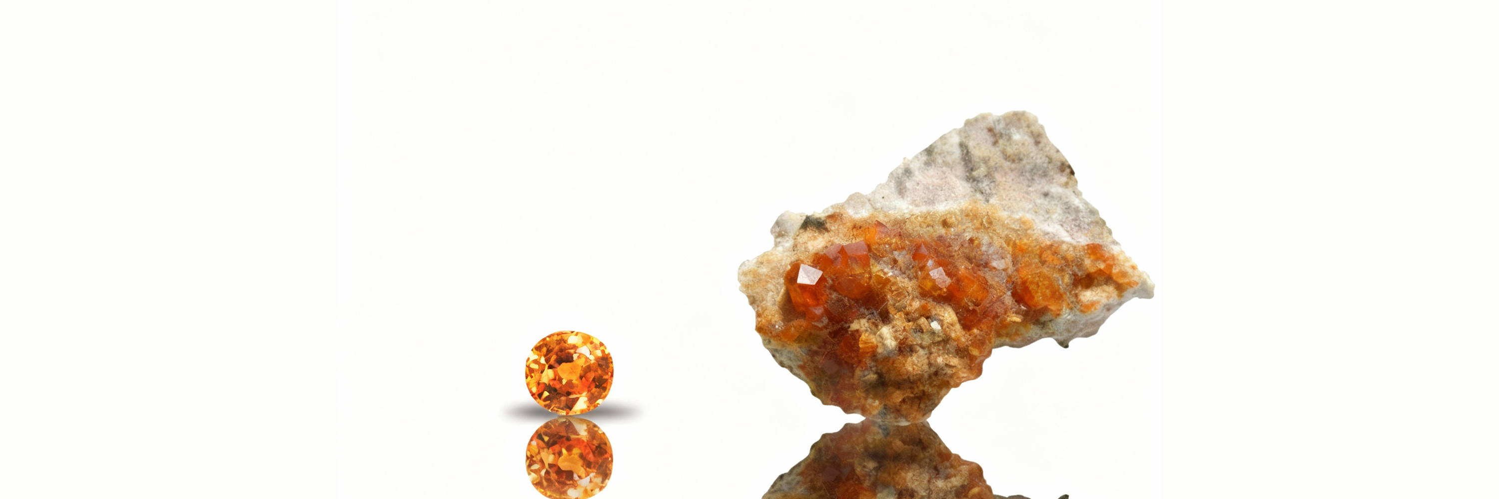 Grenat spessartite avec pierre naturelle