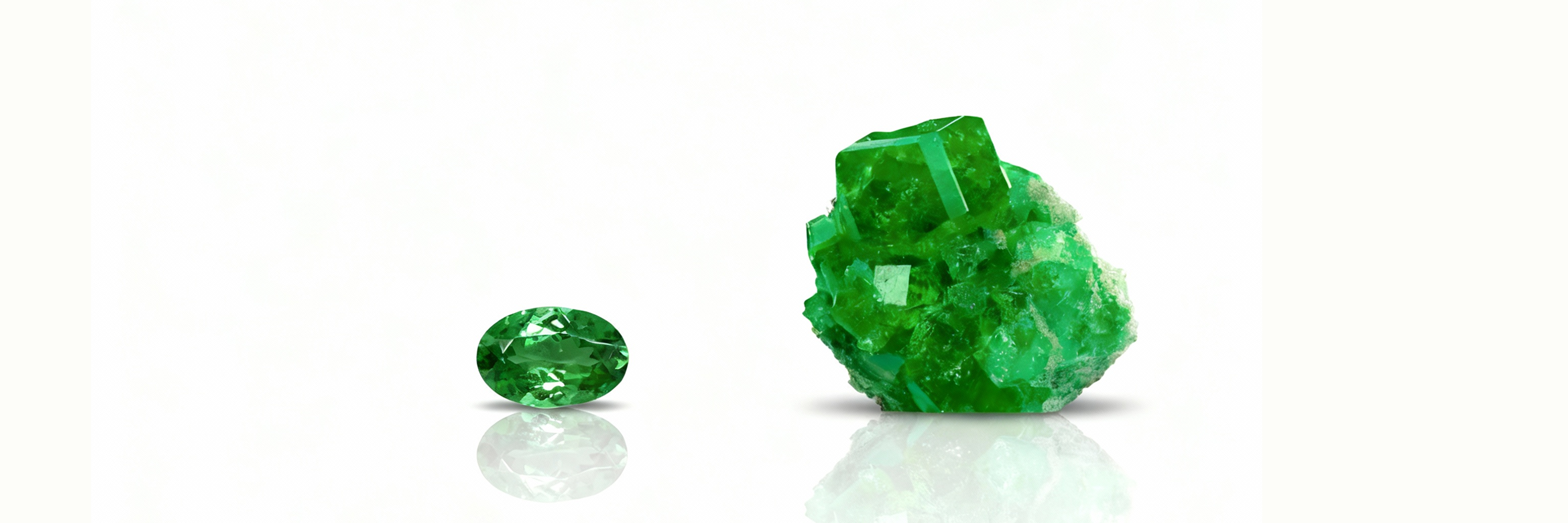 Grenat tsavorite avec pierre naturelle