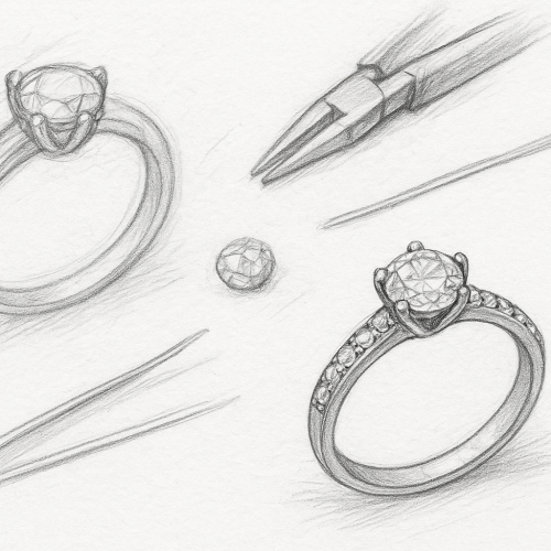 dessin bijoux de luxe